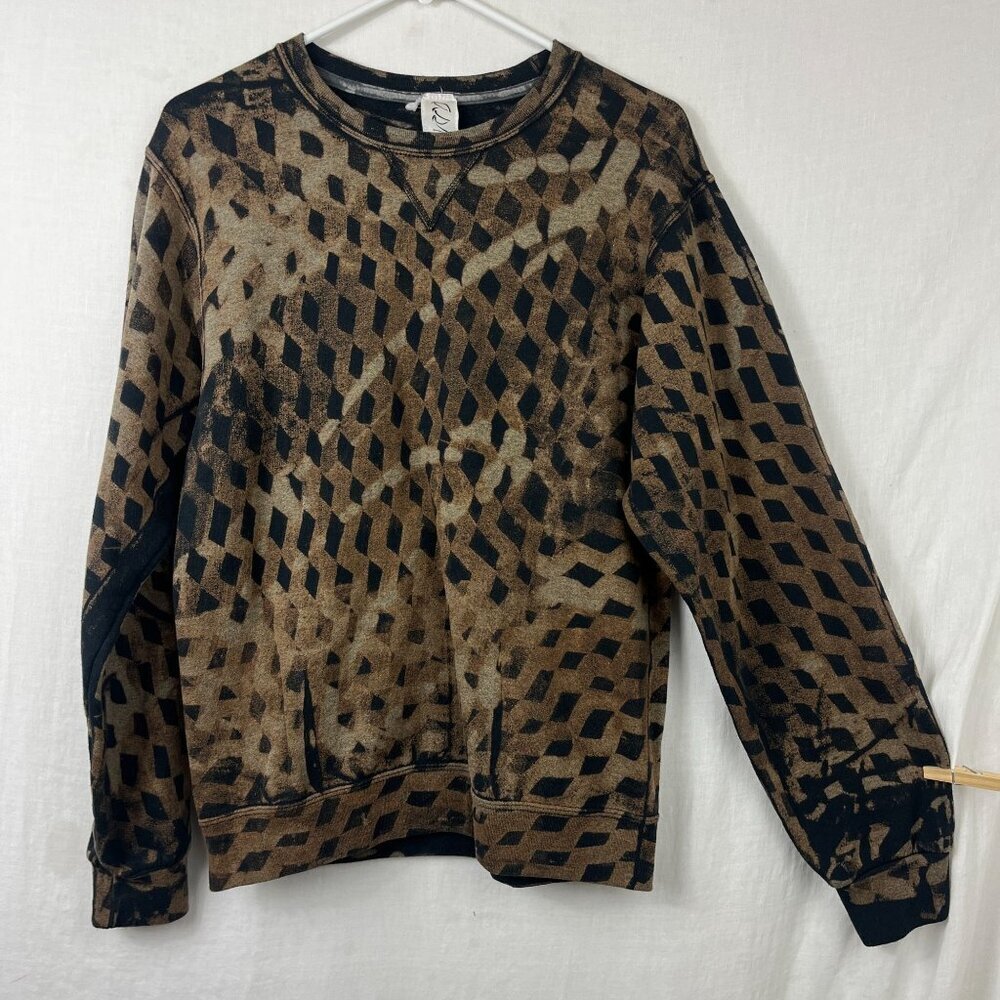 ASMR Clothing Geometric Crewneck Sweatshirt Adult Medium Sacred Geometry Neutral